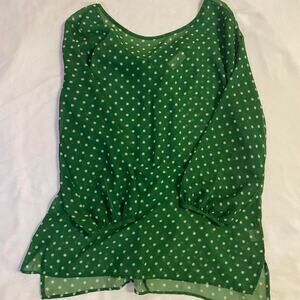 Sweet Pea New York & Company Polka Dot Blouse sz small